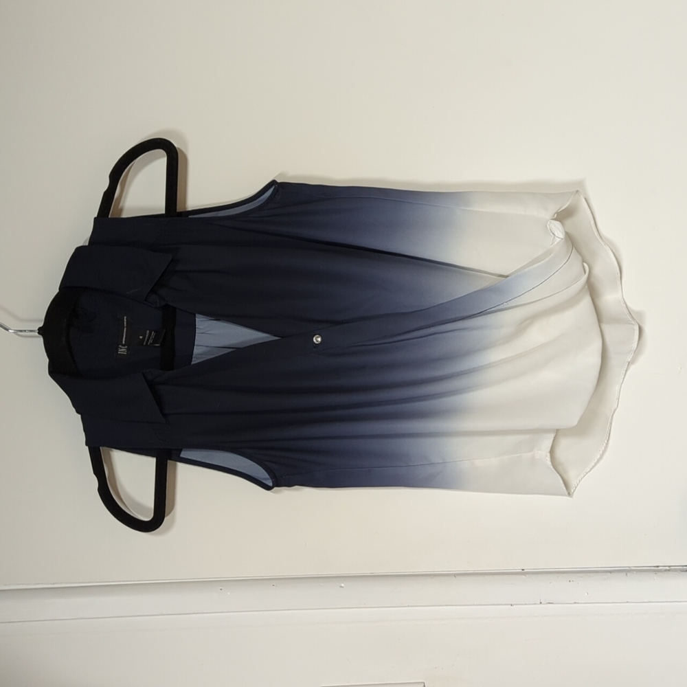 INC Sleeveless Ombre Blue Sleeveless Blouse